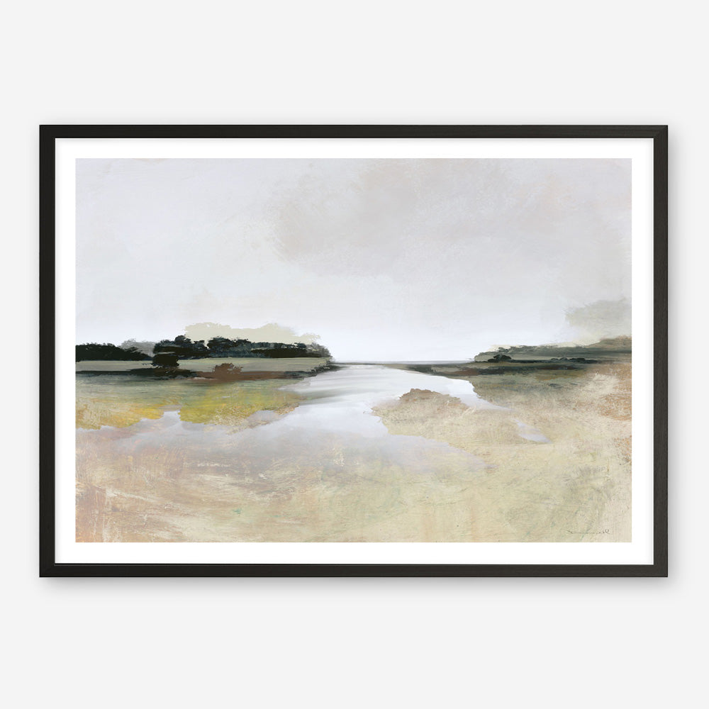 Shop Gold Lake View Art Print a painted abstract themed wall art print from The Print Emporium wall artwork collection - Buy Australian made fine art painting style poster and framed prints for the home and your interior decor room, TPE-DH-352-AP