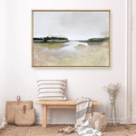 Shop Gold Lake View Canvas Print a painted abstract themed framed canvas wall art print from The Print Emporium artwork collection - Buy Australian made fine art painting style stretched canvas prints for the home and your interior decor space, TPE-DH-352-CA-35X46-NF