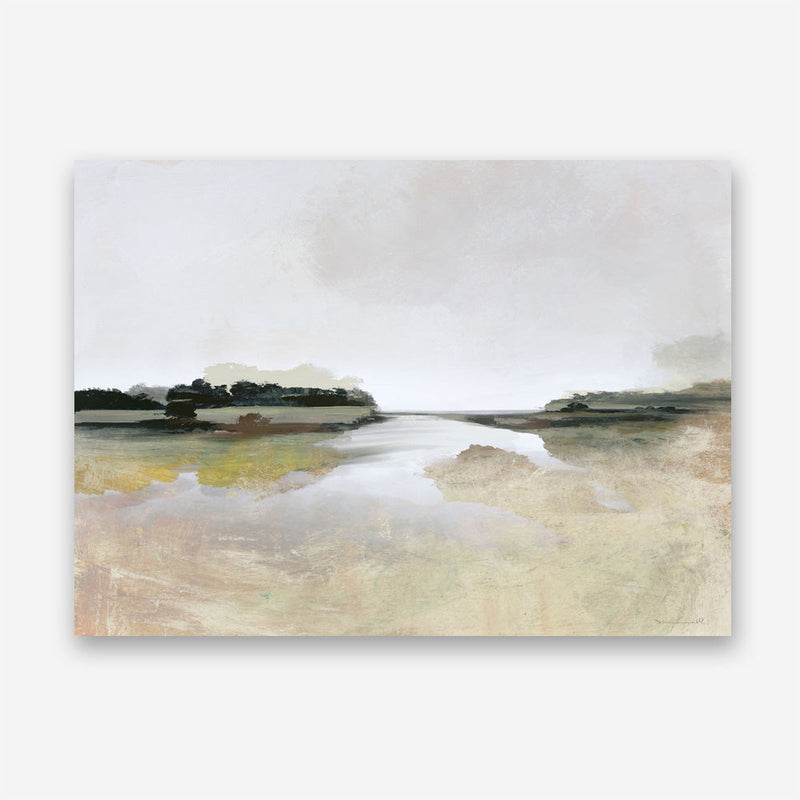 Shop Gold Lake View Canvas Print a painted abstract themed framed canvas wall art print from The Print Emporium artwork collection - Buy Australian made fine art painting style stretched canvas prints for the home and your interior decor space, TPE-DH-352-CA-35X46-NF