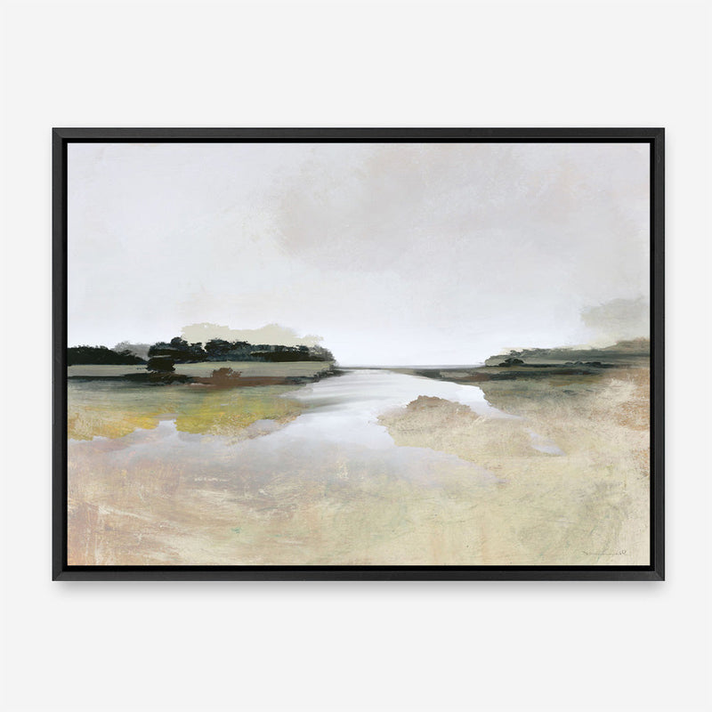 Shop Gold Lake View Canvas Print a painted abstract themed framed canvas wall art print from The Print Emporium artwork collection - Buy Australian made fine art painting style stretched canvas prints for the home and your interior decor space, TPE-DH-352-CA-35X46-NF