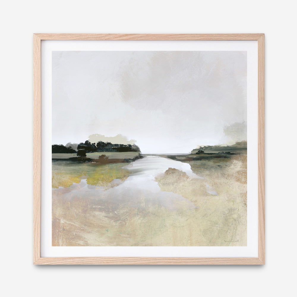 Shop Gold Lake View (Square) Art Print a painted abstract themed wall art print from The Print Emporium wall artwork collection - Buy Australian made fine art painting style poster and framed prints for the home and your interior decor room, TPE-DH-161-AP