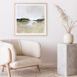 Shop Gold Lake View (Square) Art Print a painted abstract themed wall art print from The Print Emporium wall artwork collection - Buy Australian made fine art painting style poster and framed prints for the home and your interior decor room, TPE-DH-161-AP