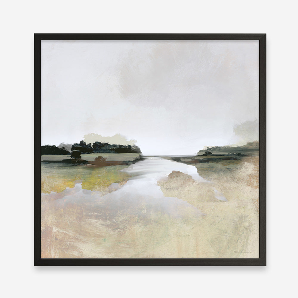 Shop Gold Lake View (Square) Art Print a painted abstract themed wall art print from The Print Emporium wall artwork collection - Buy Australian made fine art painting style poster and framed prints for the home and your interior decor room, TPE-DH-161-AP
