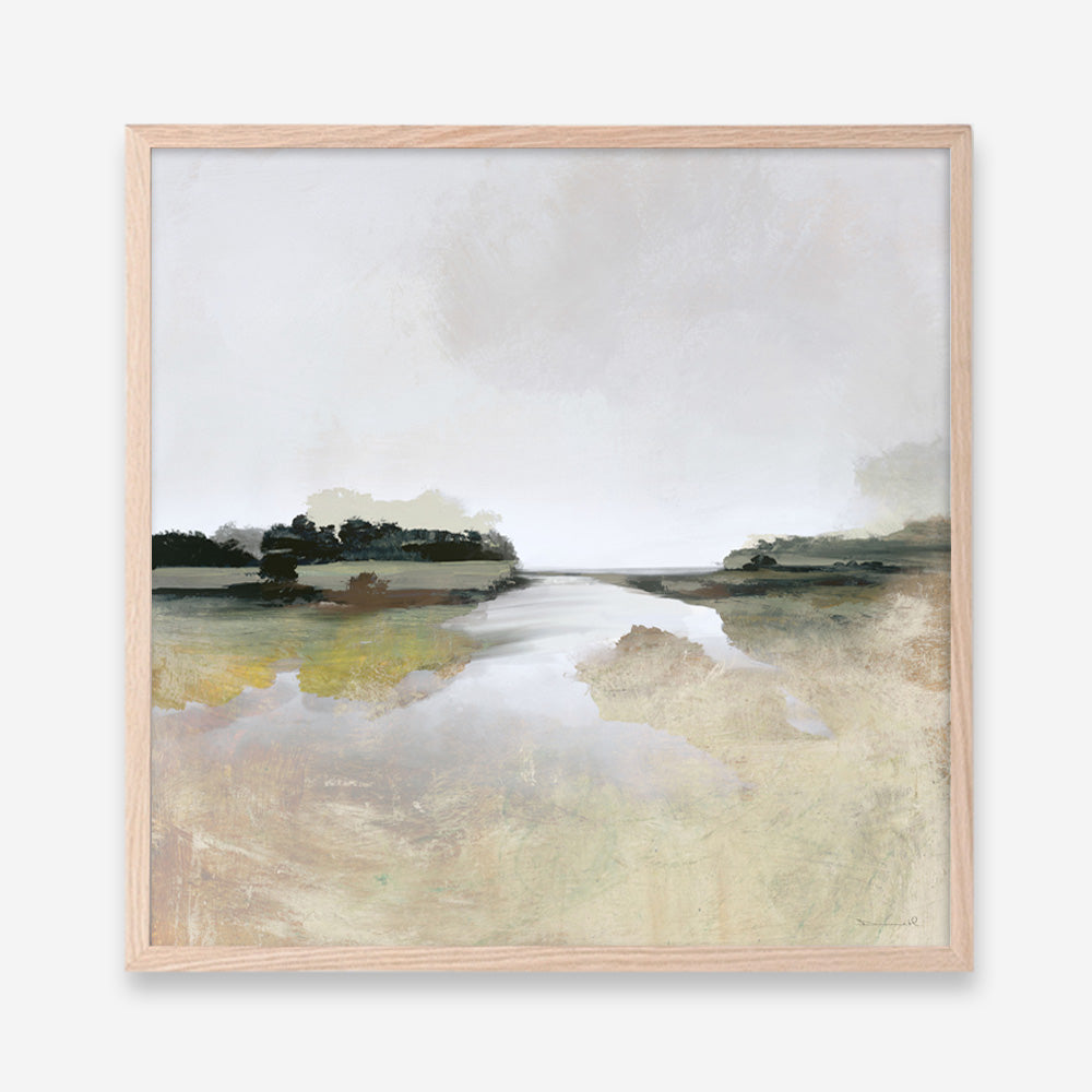 Shop Gold Lake View (Square) Art Print a painted abstract themed wall art print from The Print Emporium wall artwork collection - Buy Australian made fine art painting style poster and framed prints for the home and your interior decor room, TPE-DH-161-AP