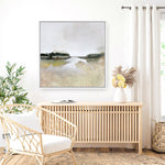 Shop Gold Lake View (Square) Canvas Print a painted abstract themed framed canvas wall art print from The Print Emporium artwork collection - Buy Australian made fine art painting style stretched canvas prints for the home and your interior decor space, TPE-DH-161-CA-40X40-NF