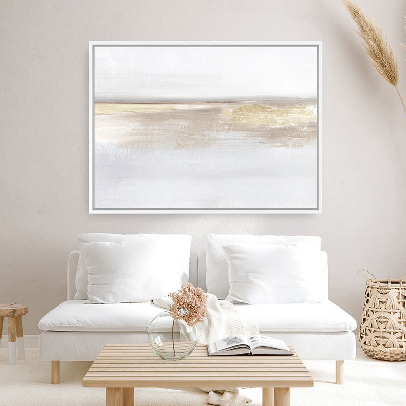 Shop Gold Light Canvas Print a painted abstract themed framed canvas wall art print from The Print Emporium artwork collection - Buy Australian made fine art painting style stretched canvas prints for the home and your interior decor space, TPE-DH-124-CA-35X46-NF