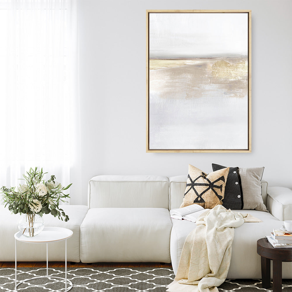 Shop Gold Light II Canvas Print a painted abstract themed framed canvas wall art print from The Print Emporium artwork collection - Buy Australian made fine art painting style stretched canvas prints for the home and your interior decor space, TPE-DH-191-CA-35X46-NF