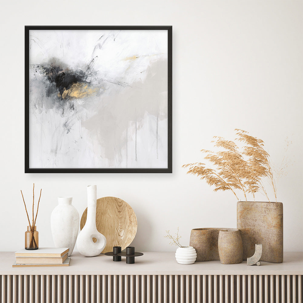 Shop Golden Beat I (Square) Art Print a painted abstract themed wall art print from The Print Emporium wall artwork collection - Buy Australian made fine art painting style poster and framed prints for the home and your interior decor room, TPE-PC-OS102-AP