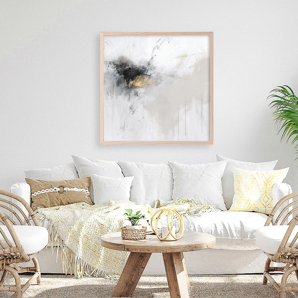 Shop Golden Beat I (Square) Art Print a painted abstract themed wall art print from The Print Emporium wall artwork collection - Buy Australian made fine art painting style poster and framed prints for the home and your interior decor room, TPE-PC-OS102-AP