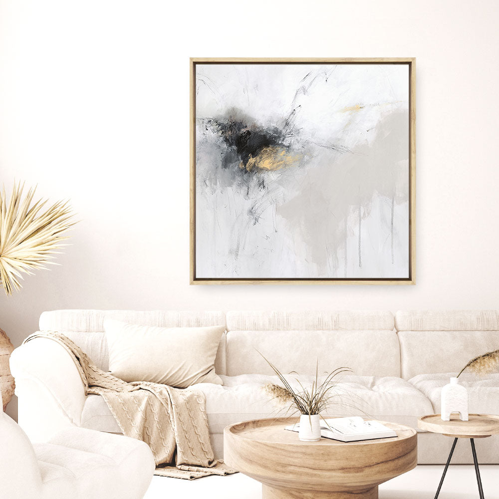 Shop Golden Beat I (Square) Canvas Print a painted abstract themed framed canvas wall art print from The Print Emporium artwork collection - Buy Australian made fine art painting style stretched canvas prints for the home and your interior decor space, TPE-PC-OS102-CA-40X40-NF