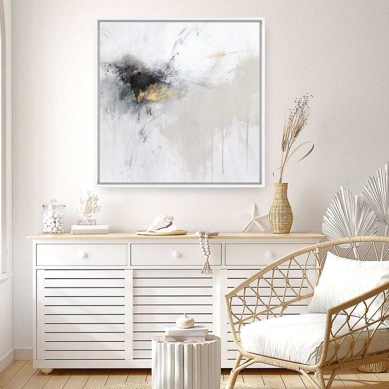 Shop Golden Beat I (Square) Canvas Print a painted abstract themed framed canvas wall art print from The Print Emporium artwork collection - Buy Australian made fine art painting style stretched canvas prints for the home and your interior decor space, TPE-PC-OS102-CA-40X40-NF