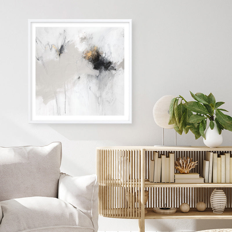 Shop Golden Beat II (Square) Art Print a painted abstract themed wall art print from The Print Emporium wall artwork collection - Buy Australian made fine art painting style poster and framed prints for the home and your interior decor room, TPE-PC-OS103-AP