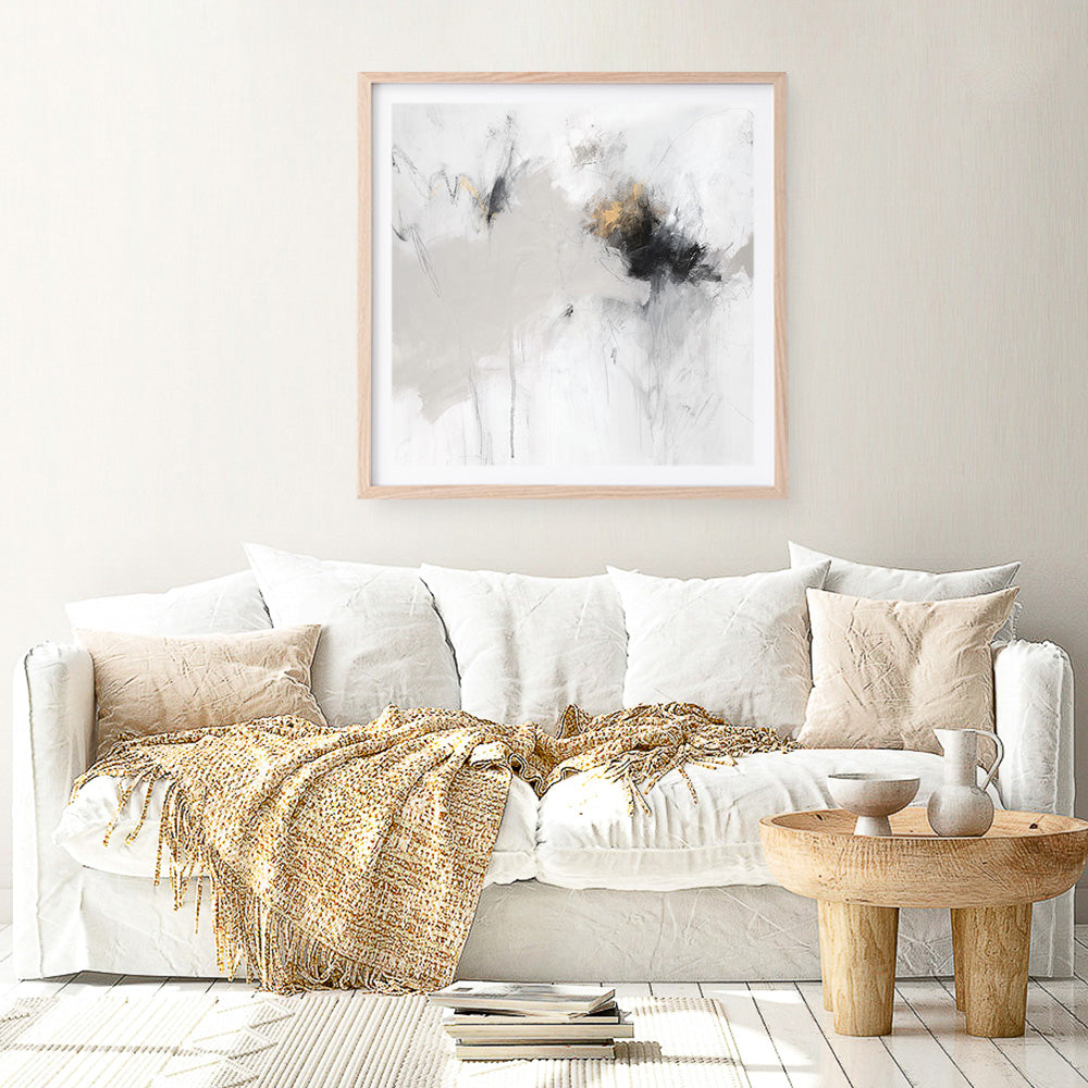 Shop Golden Beat II (Square) Art Print a painted abstract themed wall art print from The Print Emporium wall artwork collection - Buy Australian made fine art painting style poster and framed prints for the home and your interior decor room, TPE-PC-OS103-AP