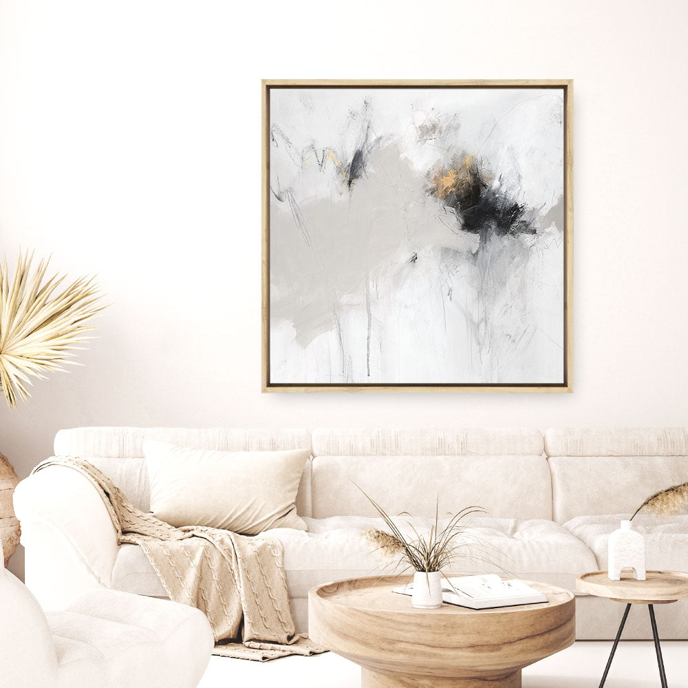 Shop Golden Beat II (Square) Canvas Print a painted abstract themed framed canvas wall art print from The Print Emporium artwork collection - Buy Australian made fine art painting style stretched canvas prints for the home and your interior decor space, TPE-PC-OS103-CA-40X40-NF