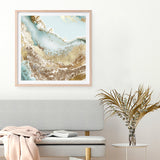 Shop Golden Chasm (Square) Art Print a painted abstract themed wall art print from The Print Emporium wall artwork collection - Buy Australian made fine art painting style poster and framed prints for the home and your interior decor room, TPE-PC-BC036-AP