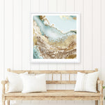 Shop Golden Chasm (Square) Art Print a painted abstract themed wall art print from The Print Emporium wall artwork collection - Buy Australian made fine art painting style poster and framed prints for the home and your interior decor room, TPE-PC-BC036-AP
