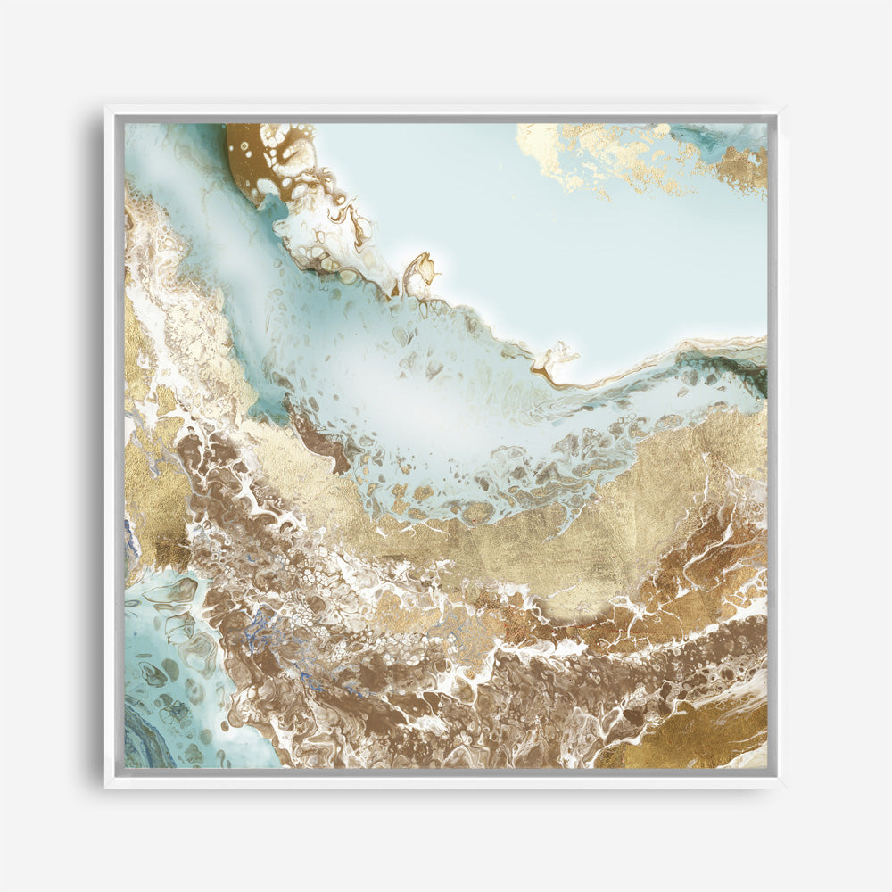Shop Golden Chasm (Square) Canvas Print a painted abstract themed framed canvas wall art print from The Print Emporium artwork collection - Buy Australian made fine art painting style stretched canvas prints for the home and your interior decor space, TPE-PC-BC036-CA-40X40-NF