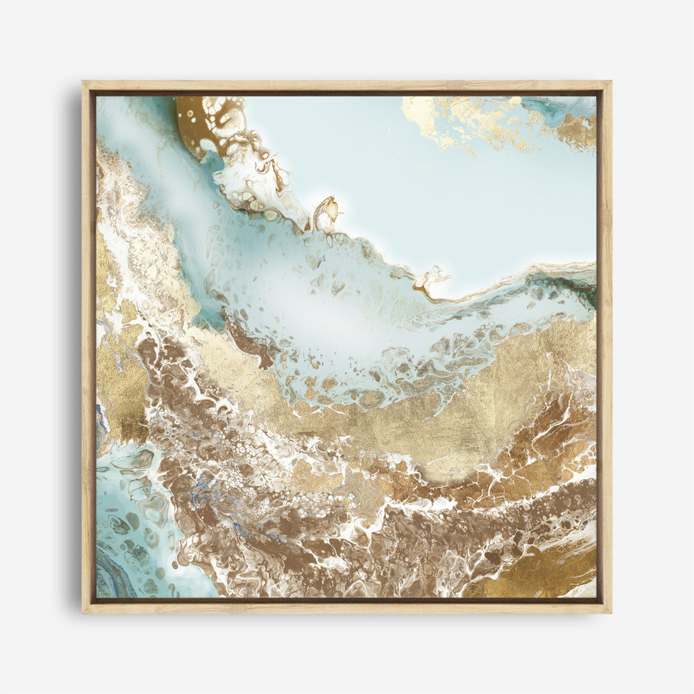 Shop Golden Chasm (Square) Canvas Print a painted abstract themed framed canvas wall art print from The Print Emporium artwork collection - Buy Australian made fine art painting style stretched canvas prints for the home and your interior decor space, TPE-PC-BC036-CA-40X40-NF
