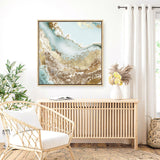 Shop Golden Chasm (Square) Canvas Print a painted abstract themed framed canvas wall art print from The Print Emporium artwork collection - Buy Australian made fine art painting style stretched canvas prints for the home and your interior decor space, TPE-PC-BC036-CA-40X40-NF