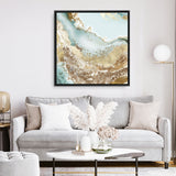 Shop Golden Chasm (Square) Canvas Print a painted abstract themed framed canvas wall art print from The Print Emporium artwork collection - Buy Australian made fine art painting style stretched canvas prints for the home and your interior decor space, TPE-PC-BC036-CA-40X40-NF