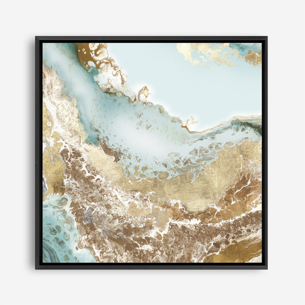 Shop Golden Chasm (Square) Canvas Print a painted abstract themed framed canvas wall art print from The Print Emporium artwork collection - Buy Australian made fine art painting style stretched canvas prints for the home and your interior decor space, TPE-PC-BC036-CA-40X40-NF