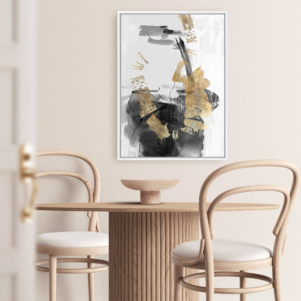 Shop Golden Dream Canvas Print a painted abstract themed framed canvas wall art print from The Print Emporium artwork collection - Buy Australian made fine art painting style stretched canvas prints for the home and your interior decor space, TPE-PC-PI310-CA-35X46-NF