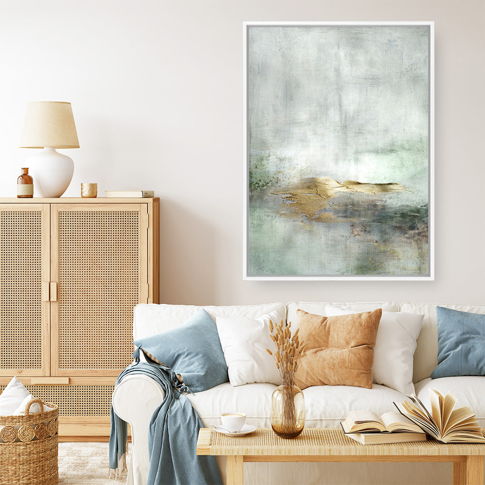 Shop Golden Horizon Canvas Print a painted abstract themed framed canvas wall art print from The Print Emporium artwork collection - Buy Australian made fine art painting style stretched canvas prints for the home and your interior decor space, TPE-DH-353-CA-35X46-NF