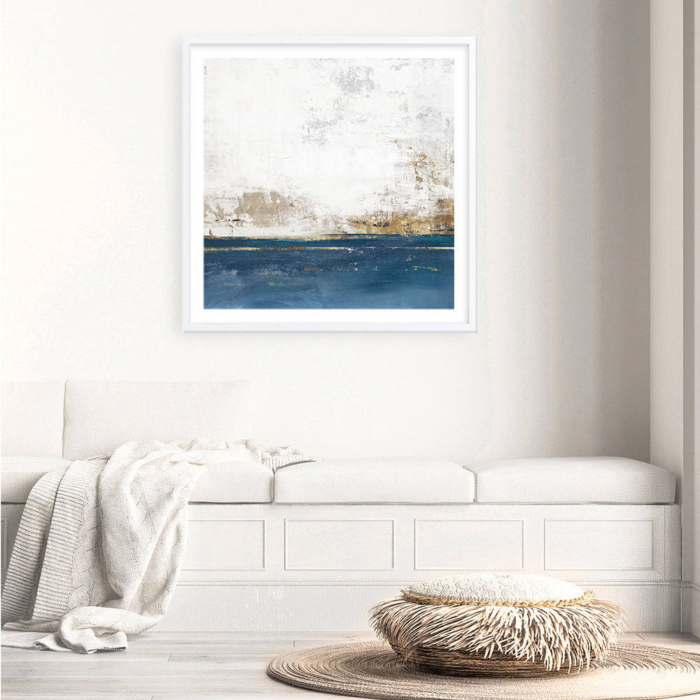 Shop Golden Horizon I (Square) Art Print a painted abstract themed wall art print from The Print Emporium wall artwork collection - Buy Australian made fine art painting style poster and framed prints for the home and your interior decor room, TPE-PC-PI508-AP