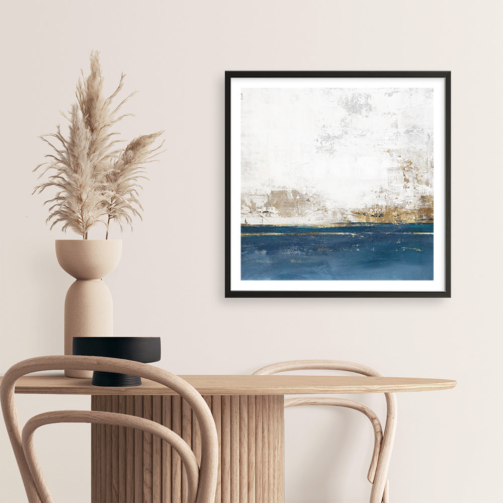 Shop Golden Horizon I (Square) Art Print a painted abstract themed wall art print from The Print Emporium wall artwork collection - Buy Australian made fine art painting style poster and framed prints for the home and your interior decor room, TPE-PC-PI508-AP