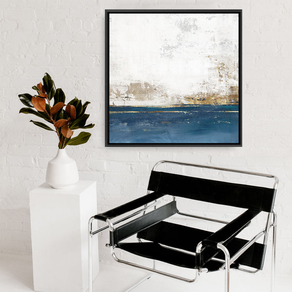 Shop Golden Horizon I (Square) Canvas Print a painted abstract themed framed canvas wall art print from The Print Emporium artwork collection - Buy Australian made fine art painting style stretched canvas prints for the home and your interior decor space, TPE-PC-PI508-CA-40X40-NF