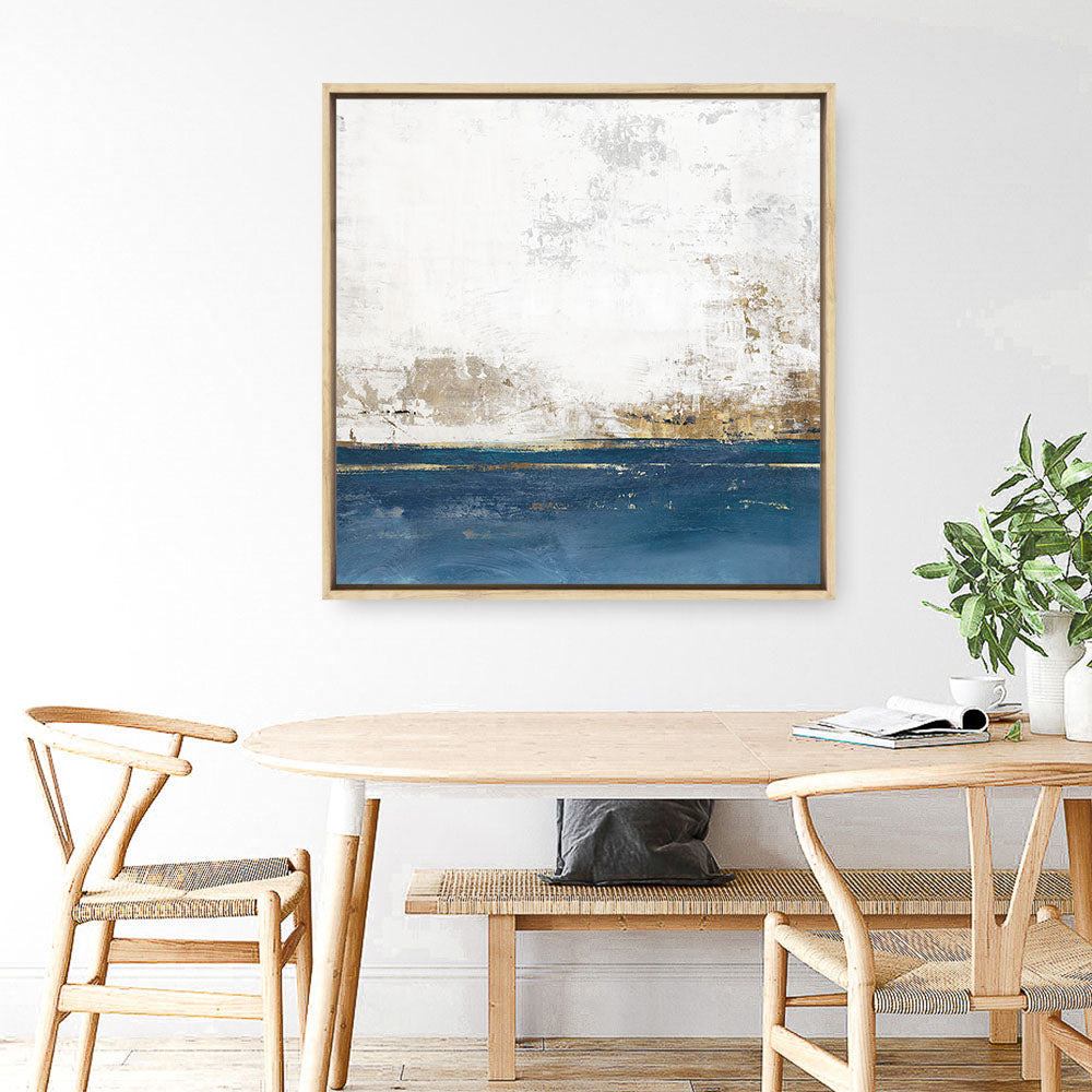 Shop Golden Horizon I (Square) Canvas Print a painted abstract themed framed canvas wall art print from The Print Emporium artwork collection - Buy Australian made fine art painting style stretched canvas prints for the home and your interior decor space, TPE-PC-PI508-CA-40X40-NF