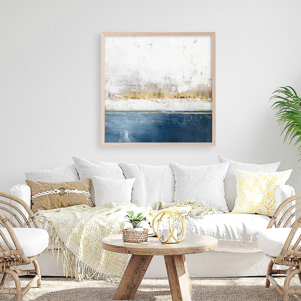 Shop Golden Horizon II (Square) Art Print a painted abstract themed wall art print from The Print Emporium wall artwork collection - Buy Australian made fine art painting style poster and framed prints for the home and your interior decor room, TPE-PC-PI509-AP