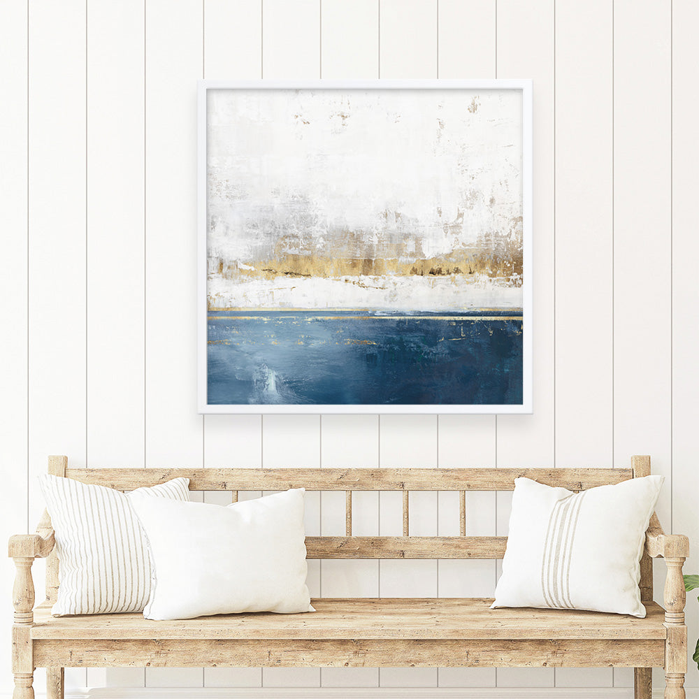 Shop Golden Horizon II (Square) Art Print a painted abstract themed wall art print from The Print Emporium wall artwork collection - Buy Australian made fine art painting style poster and framed prints for the home and your interior decor room, TPE-PC-PI509-AP