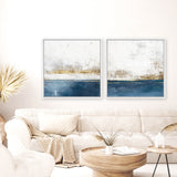 Shop Golden Horizon II (Square) Canvas Print a painted abstract themed framed canvas wall art print from The Print Emporium artwork collection - Buy Australian made fine art painting style stretched canvas prints for the home and your interior decor space, TPE-PC-PI509-CA-40X40-NF