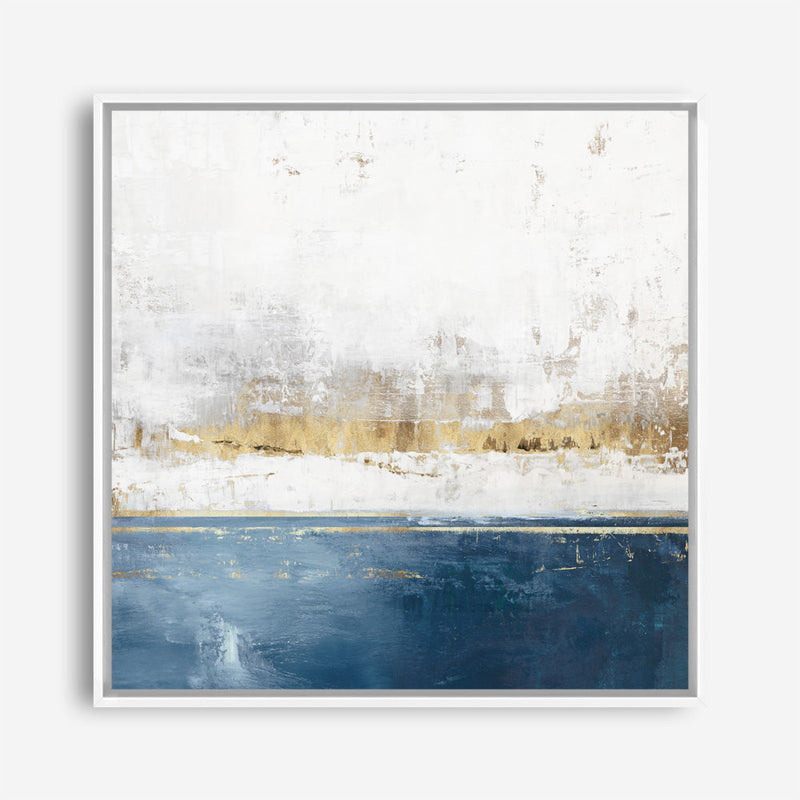 Shop Golden Horizon II (Square) Canvas Print a painted abstract themed framed canvas wall art print from The Print Emporium artwork collection - Buy Australian made fine art painting style stretched canvas prints for the home and your interior decor space, TPE-PC-PI509-CA-40X40-NF