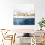 Shop Golden Horizon II (Square) Canvas Print a painted abstract themed framed canvas wall art print from The Print Emporium artwork collection - Buy Australian made fine art painting style stretched canvas prints for the home and your interior decor space, TPE-PC-PI509-CA-40X40-NF