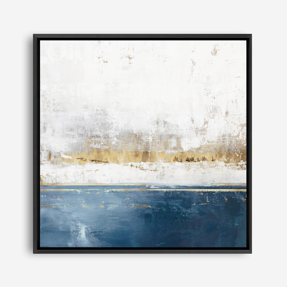 Shop Golden Horizon II (Square) Canvas Print a painted abstract themed framed canvas wall art print from The Print Emporium artwork collection - Buy Australian made fine art painting style stretched canvas prints for the home and your interior decor space, TPE-PC-PI509-CA-40X40-NF