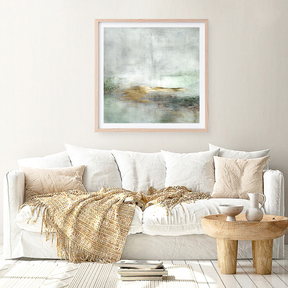 Shop Golden Horizon (Square) Art Print a painted abstract themed wall art print from The Print Emporium wall artwork collection - Buy Australian made fine art painting style poster and framed prints for the home and your interior decor room, TPE-DH-162-AP