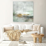 Shop Golden Horizon (Square) Canvas Print a painted abstract themed framed canvas wall art print from The Print Emporium artwork collection - Buy Australian made fine art painting style stretched canvas prints for the home and your interior decor space, TPE-DH-162-CA-40X40-NF