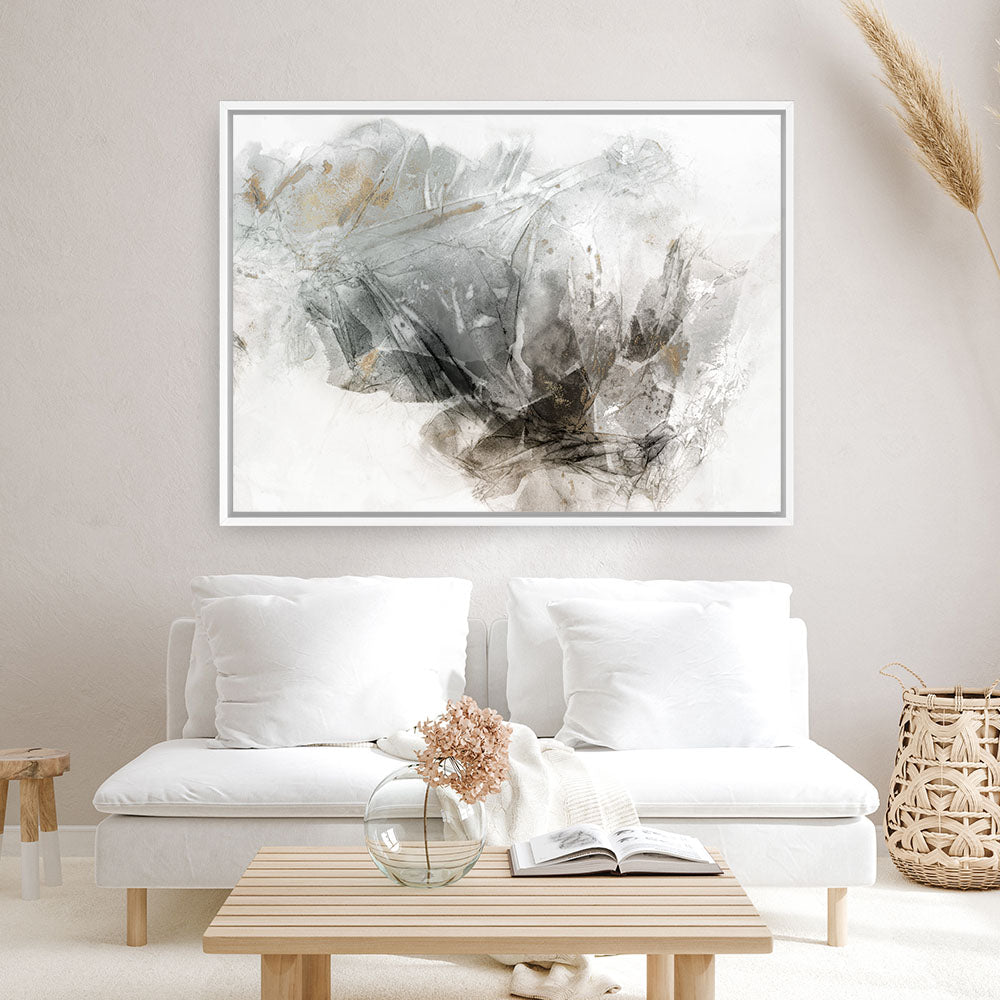 Shop Golden Intertwine Canvas Print a painted abstract themed framed canvas wall art print from The Print Emporium artwork collection - Buy Australian made fine art painting style stretched canvas prints for the home and your interior decor space, TPE-PC-PI507-CA-35X46-NF
