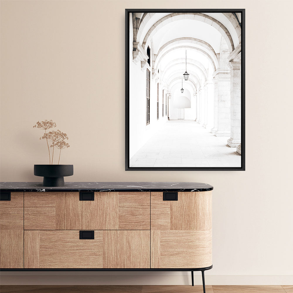 Shop Grand Hallway Photo Canvas Print a Moroccan desert boho themed photography framed stretched canvas print from The Print Emporium wall artwork collection - Buy Australian made prints for the home and your interior decor space, TPE-1118-CA-35X46-NF