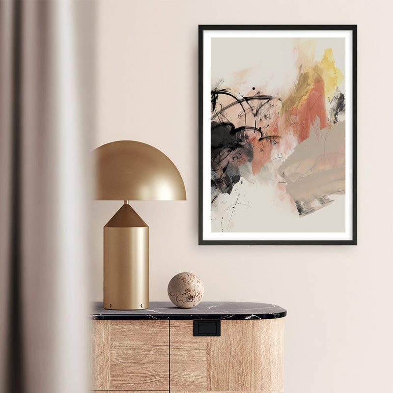 Shop Grapefruit I Art Print a painted abstract themed wall art print from The Print Emporium wall artwork collection - Buy Australian made fine art painting style poster and framed prints for the home and your interior decor room, TPE-PC-PI450-AP