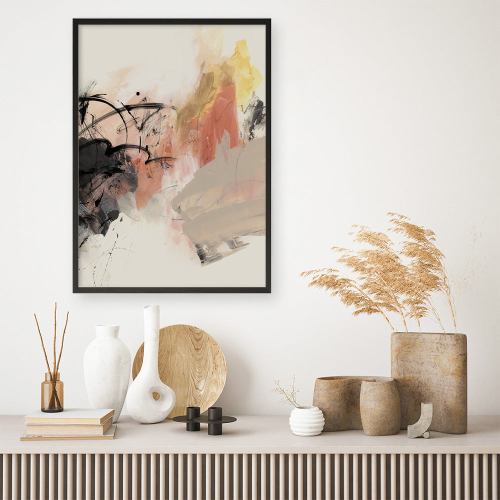 Shop Grapefruit I Art Print a painted abstract themed wall art print from The Print Emporium wall artwork collection - Buy Australian made fine art painting style poster and framed prints for the home and your interior decor room, TPE-PC-PI450-AP