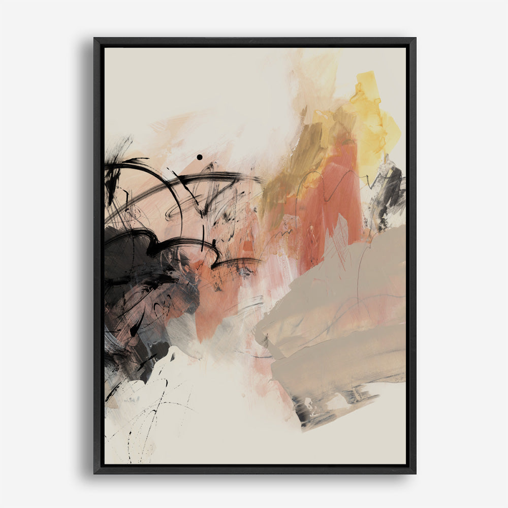 Shop Grapefruit I Canvas Print a painted abstract themed framed canvas wall art print from The Print Emporium artwork collection - Buy Australian made fine art painting style stretched canvas prints for the home and your interior decor space, TPE-PC-PI450-CA-35X46-NF
