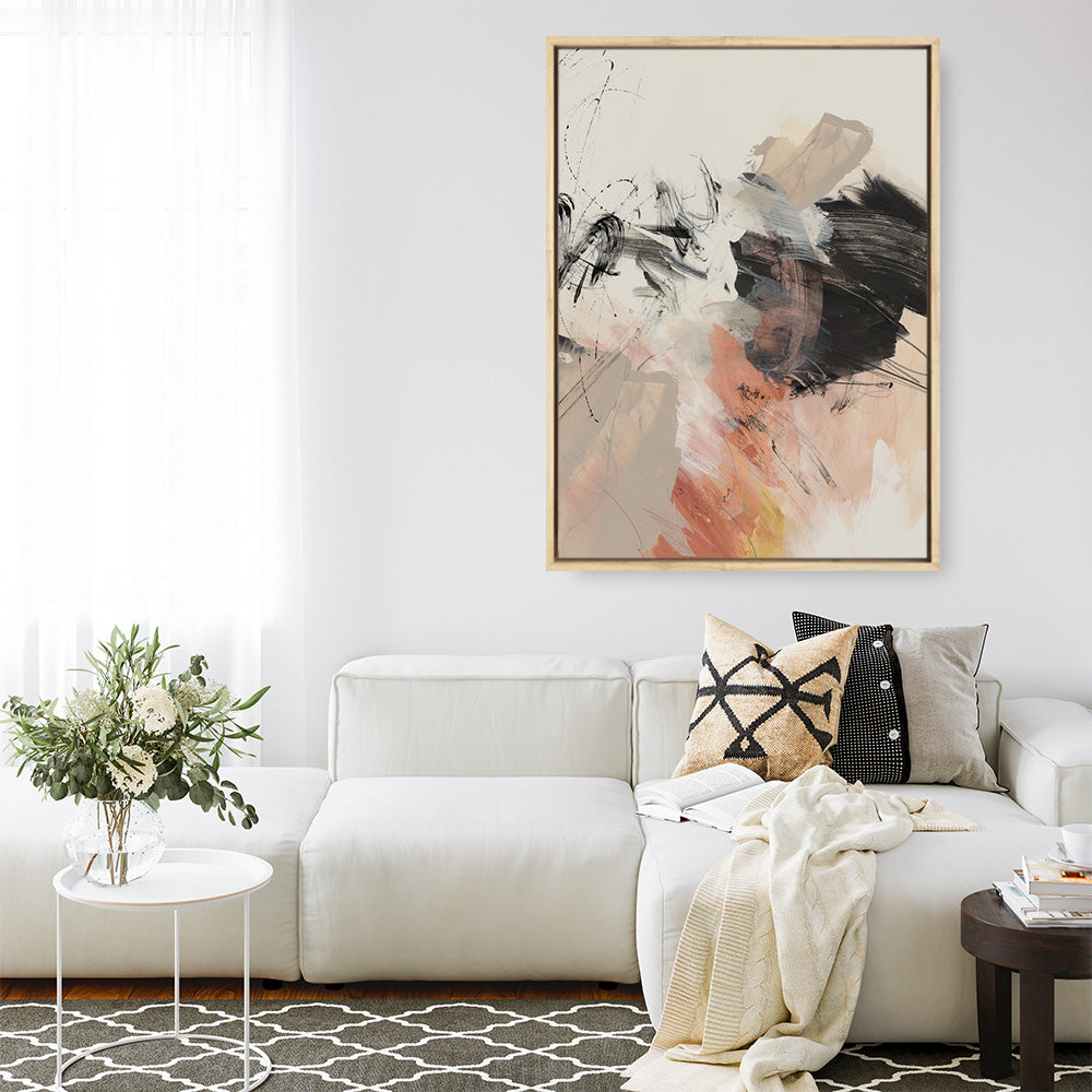 Shop Grapefruit II Canvas Print a painted abstract themed framed canvas wall art print from The Print Emporium artwork collection - Buy Australian made fine art painting style stretched canvas prints for the home and your interior decor space, TPE-PC-PI451-CA-35X46-NF