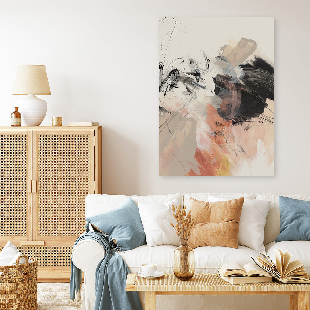 Shop Grapefruit II Canvas Print a painted abstract themed framed canvas wall art print from The Print Emporium artwork collection - Buy Australian made fine art painting style stretched canvas prints for the home and your interior decor space, TPE-PC-PI451-CA-35X46-NF