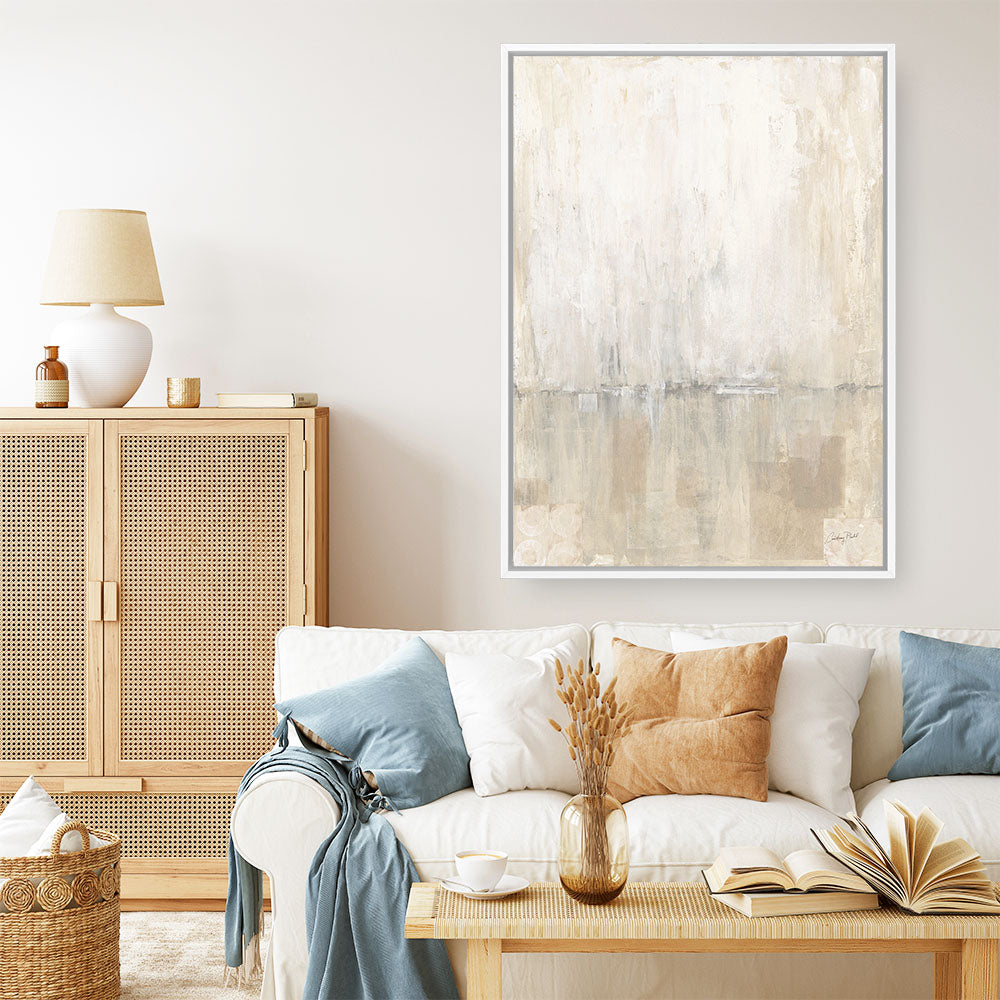 Shop Gray Morning Light I Canvas Print a painted abstract themed framed canvas wall art print from The Print Emporium artwork collection - Buy Australian made fine art painting style stretched canvas prints for the home and your interior decor space, TPE-WA-73655-CA-35X46-NF