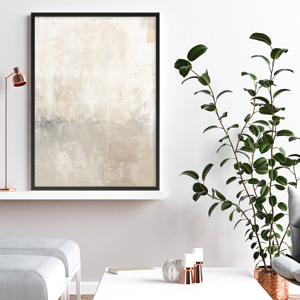 Shop Gray Morning Light II Art Print a painted abstract themed wall art print from The Print Emporium wall artwork collection - Buy Australian made fine art painting style poster and framed prints for the home and your interior decor room, TPE-WA-73656-AP