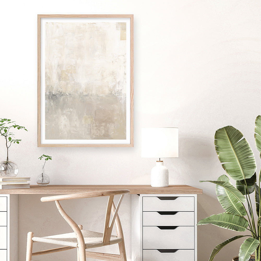 Shop Gray Morning Light II Art Print a painted abstract themed wall art print from The Print Emporium wall artwork collection - Buy Australian made fine art painting style poster and framed prints for the home and your interior decor room, TPE-WA-73656-AP