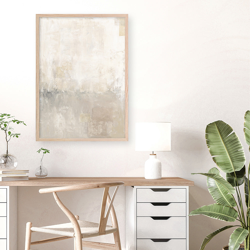 Shop Gray Morning Light II Art Print a painted abstract themed wall art print from The Print Emporium wall artwork collection - Buy Australian made fine art painting style poster and framed prints for the home and your interior decor room, TPE-WA-73656-AP
